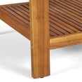 thumbnail image 3 of Afuera Living Modern / Contemporary Outdoor Teak Loveseat & Coffee Table Set, 3 of 11