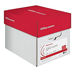 20 Lb Paper Thickness Office Depot Copy Print Paper, 8 1/2in. x 11in., 20 Lb, 500 Sheets Per Ream, Case Of 5 Reams, 851201CS ()