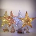 thumbnail image 2 of Accesorios de iluminación LED para decoración superior de árbol de Navidad, estrella superior de árbol con luces, decoraciones de estrella de cinco puntas, 2 of 4