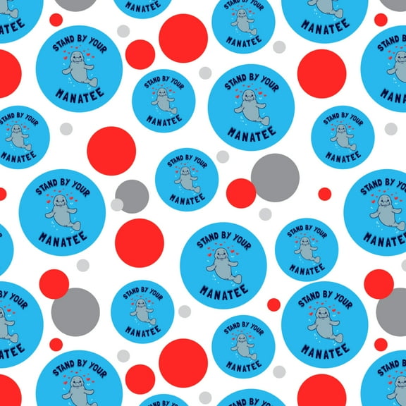 Stand By Your Manatee Man Love Funny Humor Premium Gift Wrap Wrapping Paper Roll
