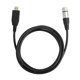 thumbnail image 2 of Cable de micrófono USB a XLR hembra controlador libre cable de micrófono de bajo ruido con luz LED sonido Plug and Play cable de micrófono duradero, 2 of 8