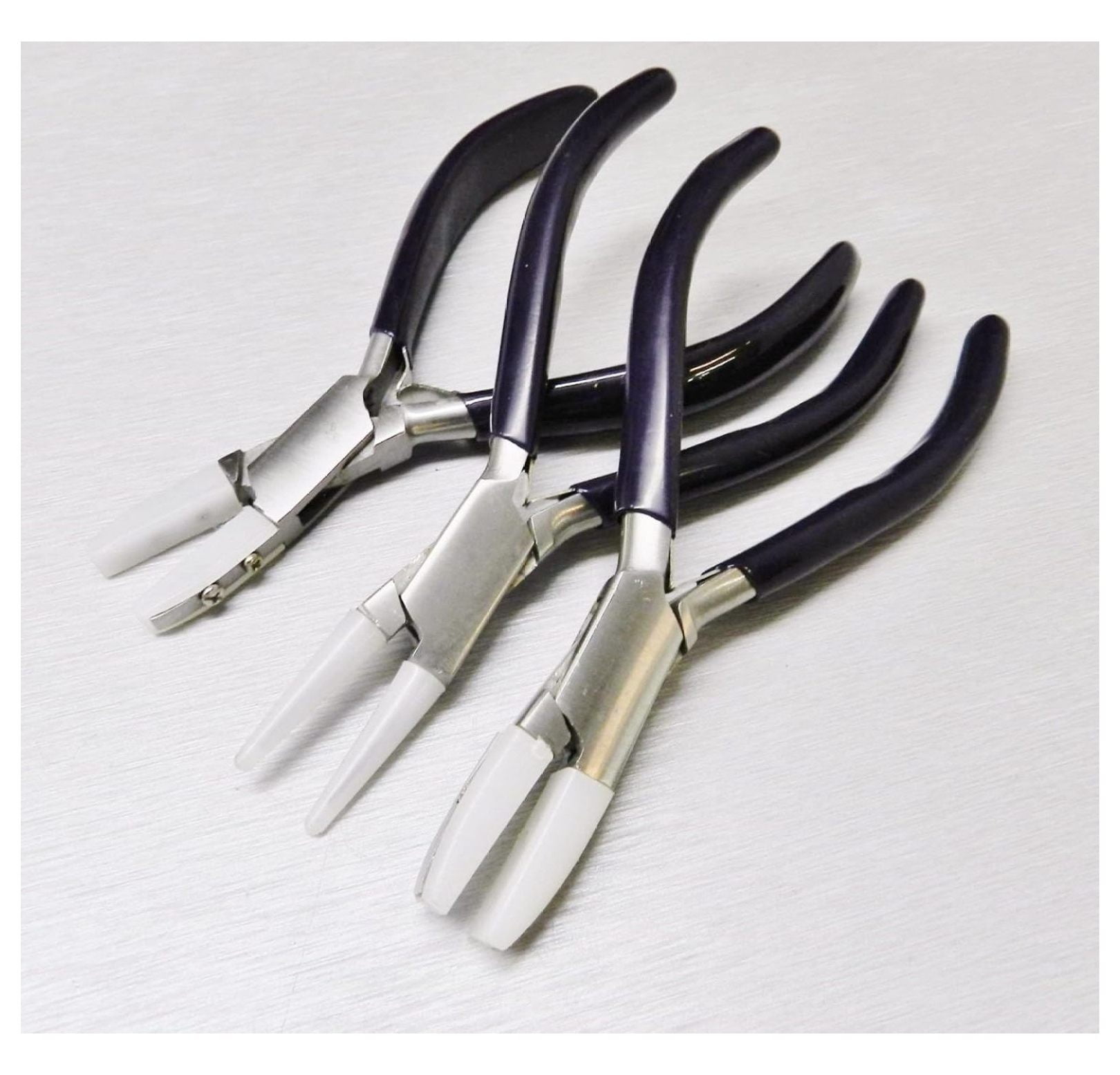 Nylon Jaw Pliers Set of 3 - Jewelry Making Bead Wire Working Tools - Bending, Forming, Shaping - Stainless Steel with Nylon Jaws
