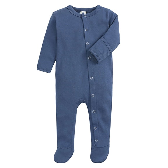 Karoyedx Winter Newborn Clothes Baby Boys Clothes Infant Knit Romper Long Sleeve Newborn Outfits Button Closure Jumpsuit Blue Size,3-6 Months