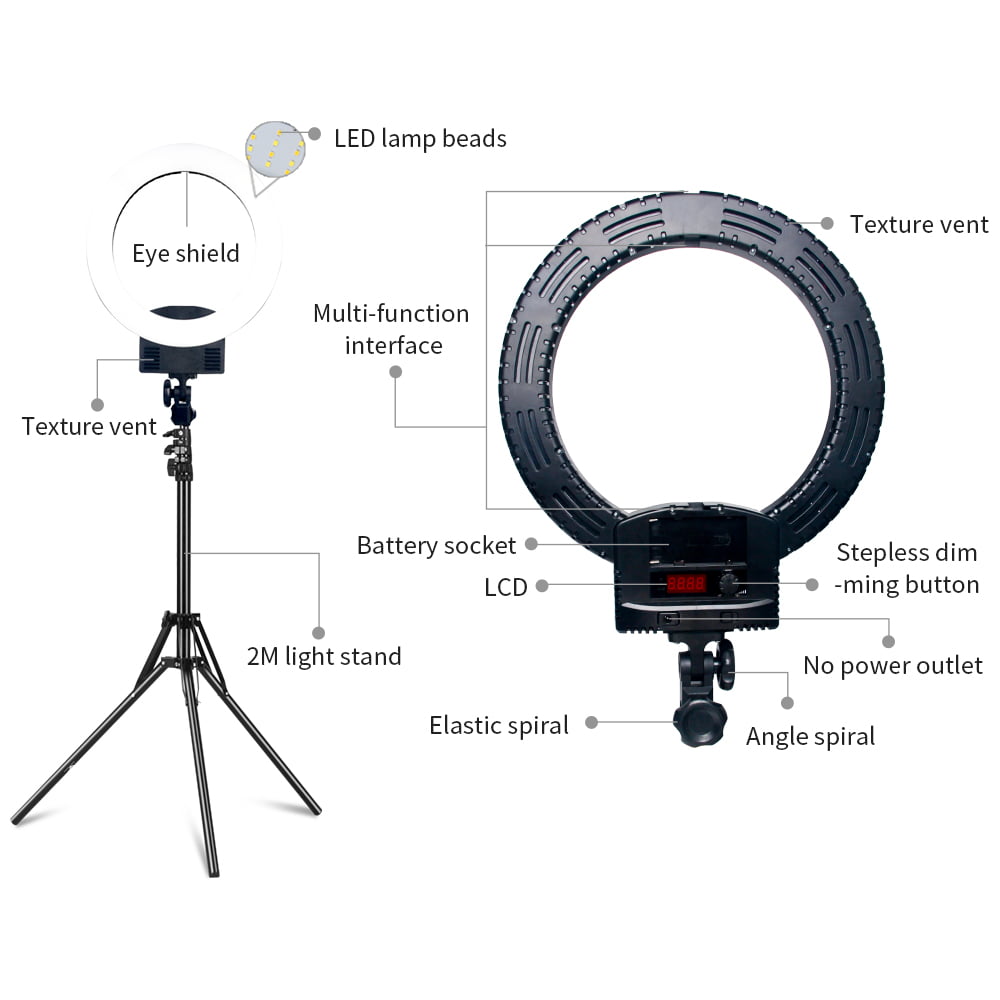 YouTube iBesi Dual Ring Light Makeup Selfie Photography 2019 Upgraded 7 Dimmable Led Ring Light with Tripod Stand & Phone Holder & Mirror for Streaming 11 Light Modes 2700-6500K