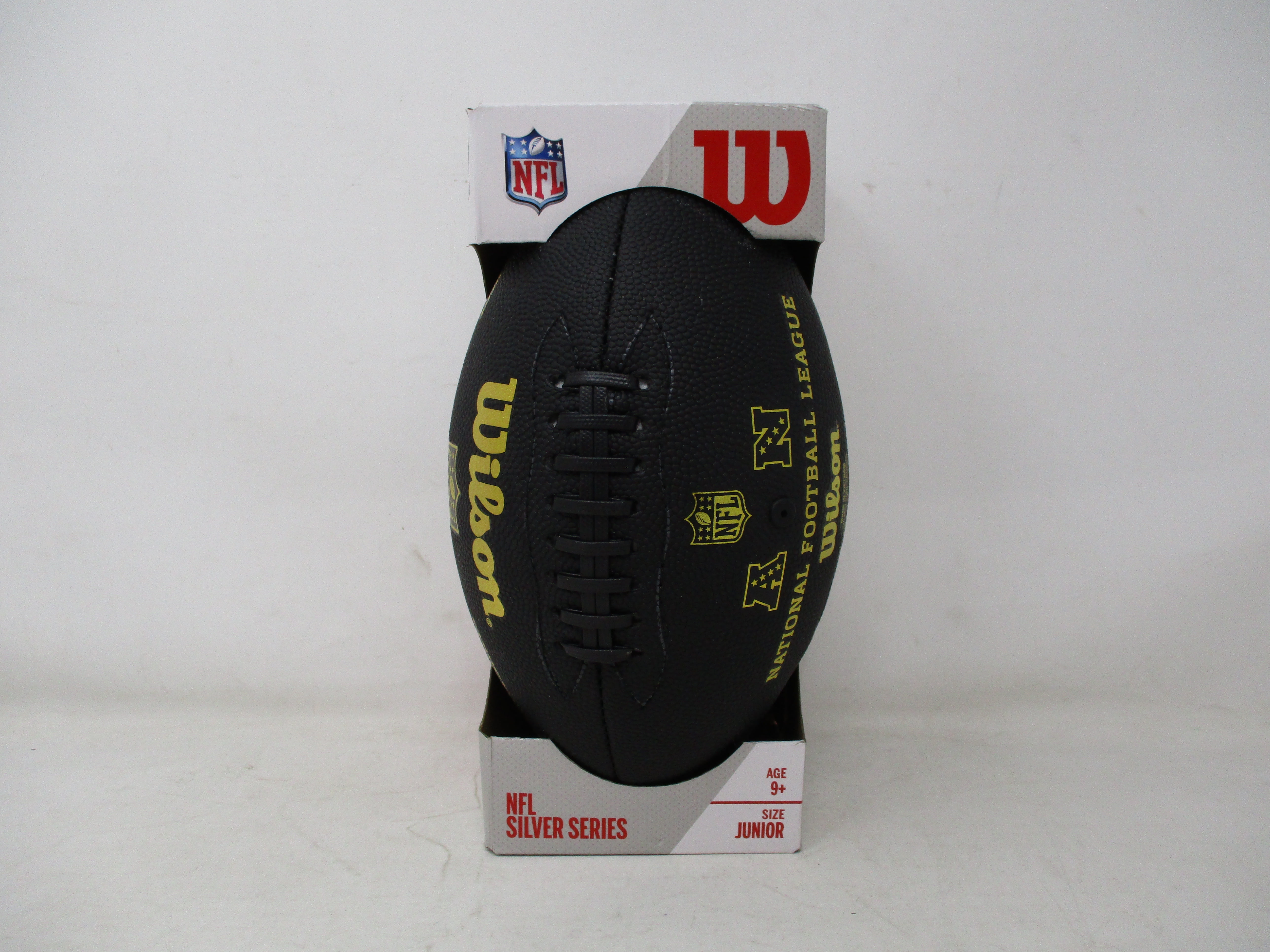 Wilson NFL Silver Series Junior Size Football Black and Gold