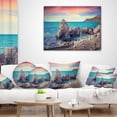 thumbnail image 4 of Designart Sunrise in Spring Panorama - Seashore Photo Throw Pillow - 12x20, 4 of 5