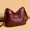 thumbnail image 4 of Bolso de mujer de mediana edad y mayor Bolso bandolera de cuero suave Mochila informal de mujer de mediana edad con múltiples compartimentos para mujer, 4 of 6