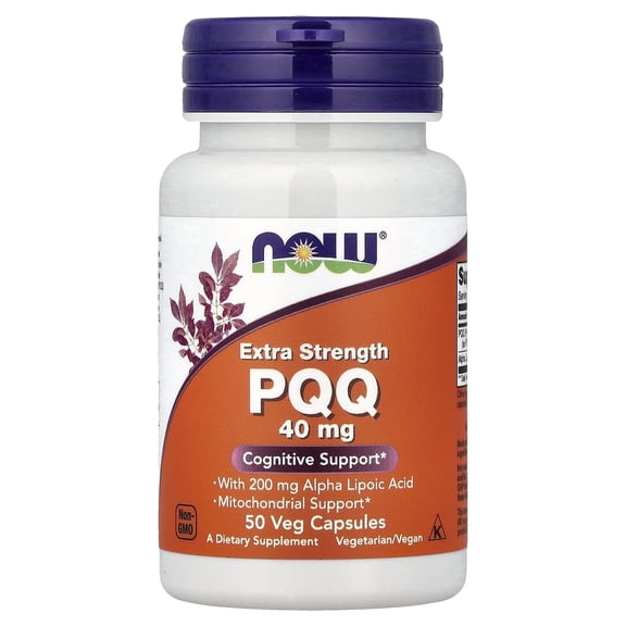 NOW Foods - PQQ Extra Strength Cognitive Support 40 mg. - 50 Vegetable Capsule(s)
