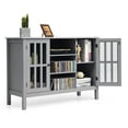 thumbnail image 4 of Resenkos Entertainment Centers,TV Stands,Wooden TV Stand Console Cabinet for 50 Inch TV-Gray, 4 of 9