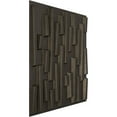 thumbnail image 2 of 19 5/8"W x 19 5/8"H Staggered Brick EnduraWall Decorative 3D Wall Panel, Universal Aged Metallic Weathered Steel (Covers 2.67 Sq. Ft.), 2 of 6