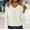 White, variant on Women's V-Neck Sweater with Rhinestone Buttons, Soft Wool Blend Knit Pullover with Low Cut Design, Elegant Dressy Casual Top for Layering, Comfortable Stretchable Base Layer for Daily Wear Beige L