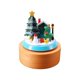 thumbnail image 2 of Cajas musicales de madera navideñas con mecanismo de relojería para niños Muñeco de nieve alce, 2 of 9