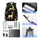 thumbnail image 4 of Disketp Christmas Gold Deers Mochila Ligera Clásica con Múltiples Bolsillos, Mochila Casual para Hombre y Mujer, Ideal para Escuela, Trabajo y Viajes, 4 of 6