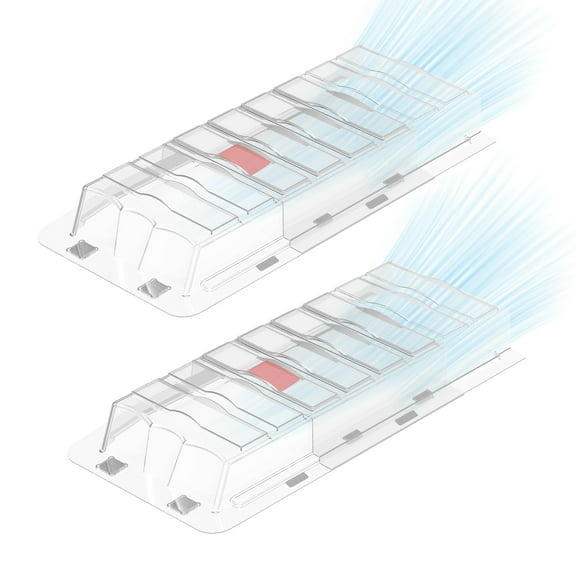 Sideways Magnetic Vent Extender for Under Furniture, Floor Resiter Vent Deflector Fits Vents 3" - 6" Wide (2PCS)