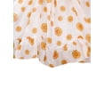 thumbnail image 4 of Xingqing 8 Colors Summer Princess Kids Girls Dress Flowers Printed Short Sleeve Off Shoulder Ruffles A-Line Chiffon Dress, 4 of 7
