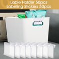 thumbnail image 3 of 50pcs Labels for Storage Bins Plastic Label Clip, Basket Labels Clip On Wire Shelf Price Label Holder Merchandise Sign Display Holder, 50pcs Label Insert Included (2.76IN*1.65IN), 3 of 4