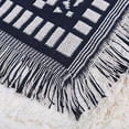 thumbnail image 7 of Colorful Boho Throw Blanket for Couch, Cotton Linen Jacquard Reversible White and Navy Double-Sided Woven Aztec Bed Couch Throws Soft Oversized Chair Sofa Cover with Tassel, 7 of 7