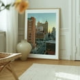 thumbnail image 6 of Over Downtown, Buffalo - Buffalo New York Photography City Skyline Architecture Sunset Travel Poster Street Photography Art Deco Oak Framed Wall Art Print 8 x 10 inches, 6 of 12