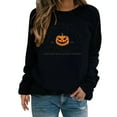 thumbnail image 2 of frariair Women's Vintage Halloween Graphic Print Crew Neck Sweatshirt Long Sleeve Casual Pullover Top For Seasonal Celebration Black L, 2 of 4