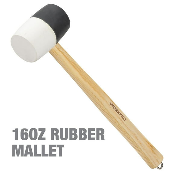 WorkPro 16Oz Rubber Mallet Hammer