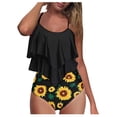 thumbnail image 2 of TIMIFIS Womens Tankini Swimsuits Ruffled Tank Top Tummy Control Floral Modest Swimwear High Waisted Bikini Two Piece Bathing Suits, 2 of 5