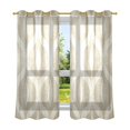 thumbnail image 6 of Yayeee Window Curtains Set of 2 for Living Room Light Filtering 63"x52", Light Brown Pattern, 6 of 7