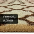 thumbnail image 3 of Set of 15 Skid-Resistant Carpet Stair Treads – Moroccan Trellis Lattice – Vanilla Cream & Coffee Brown – 9 In. X 36 In., 3 of 5