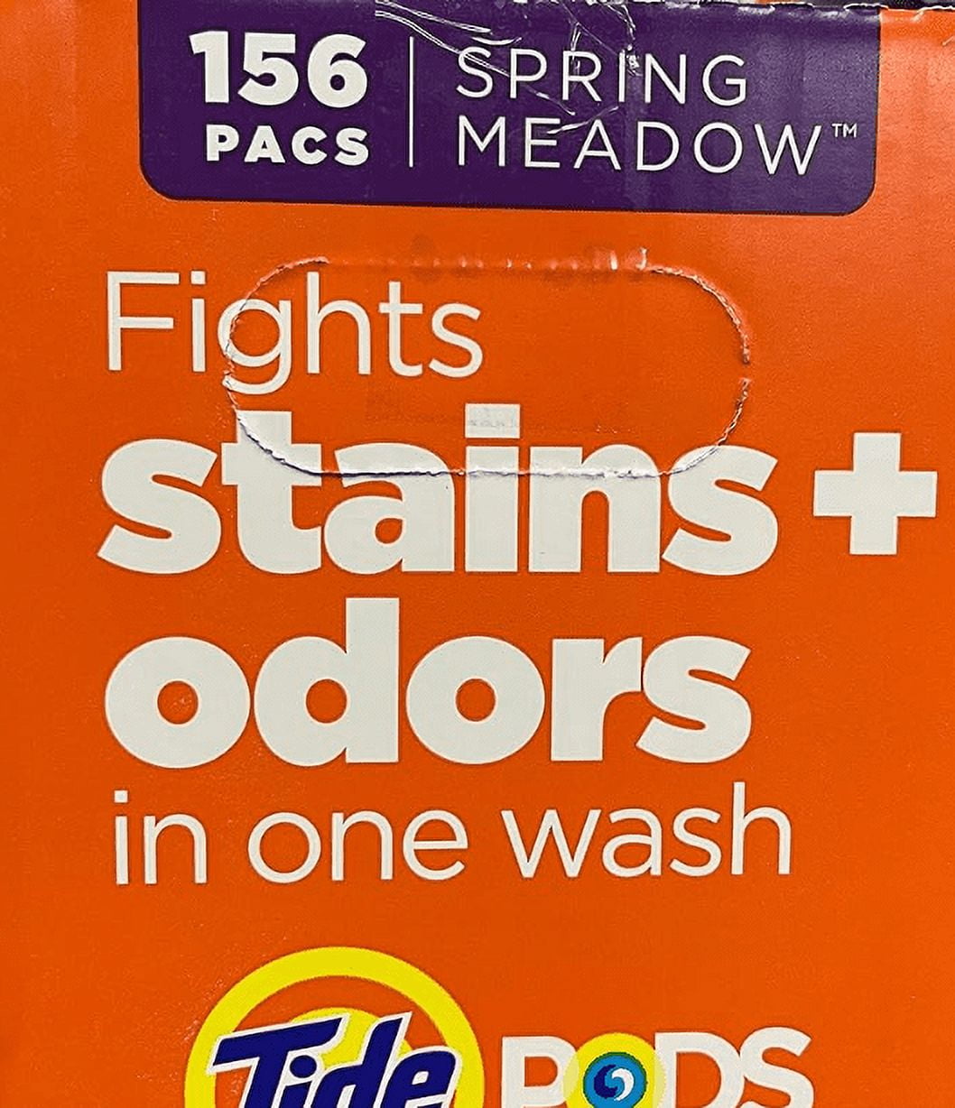 Tide PODS Laundry Detergent, HE Compatible, Spring Meadow, 156 Count