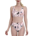 thumbnail image 2 of Picia Cat Women's High Waisted Bikini Scoop Neck Swimsuit Two Pieces Bathing Suit-X-Large, 2 of 8