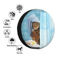 thumbnail image 5 of Balery Funny Cat Taking A Bathtire Cover Waterproof Dust-Proof, Universal Spare Wheel Tire Cover For Trailer, Rv, Suv Truck And Vehicle Camper Accessories-17 Inch, 5 of 9