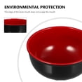 thumbnail image 4 of 4Pcs Practical Melamine Ramen Bowls Rice Bowls Creative Soup Bowls (Black Red), 4 of 4