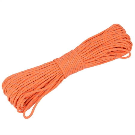 

31m Orange Reflective Paracord Lanyard with 9-Strand Core for Multi-Function Use in Camping and Hunting