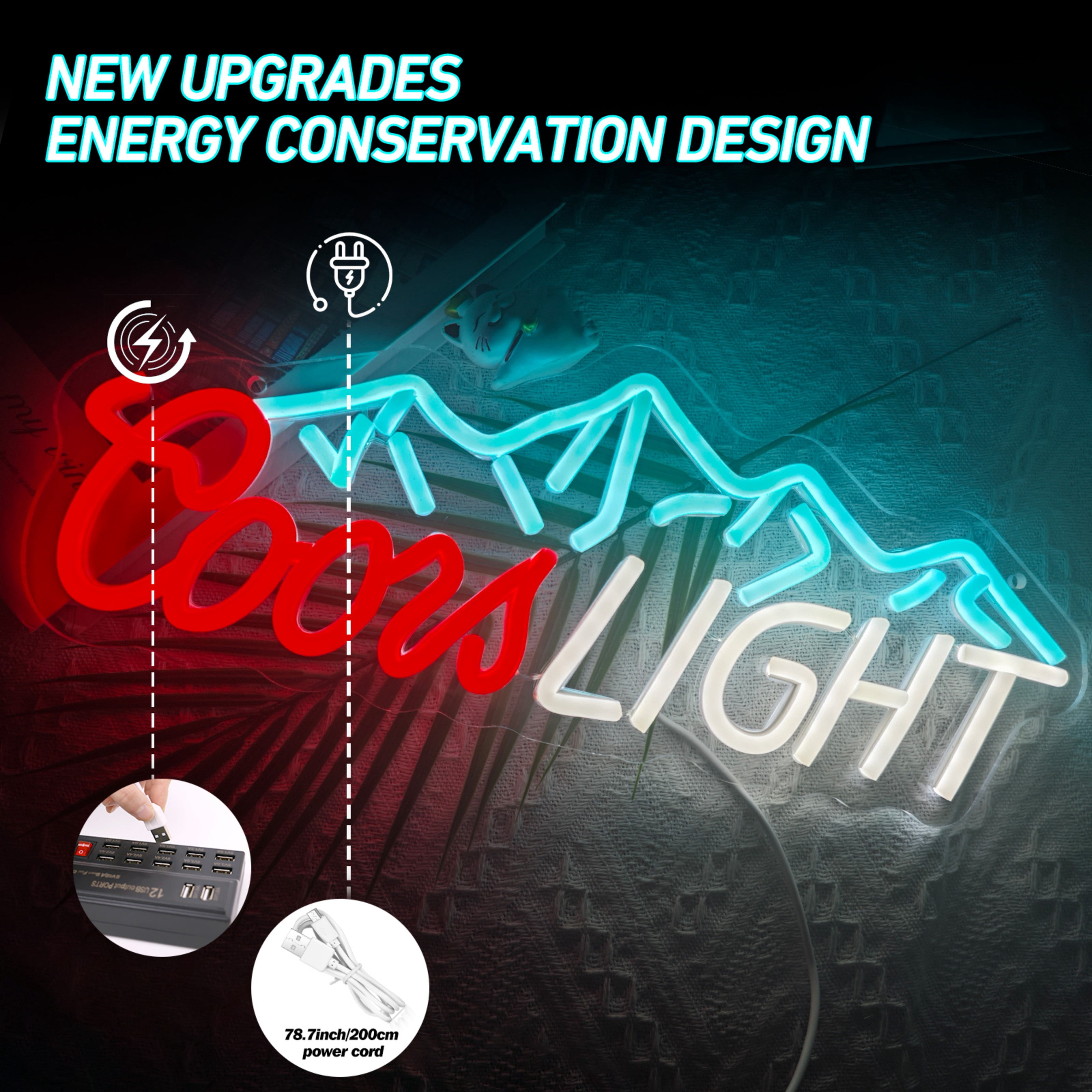 UPONRAY Beer Neon Signs, 15.3"*5.9" Dimmable & USB-Powered LED Neon Light, Stylish Wall Decor for Bar, Party, Restaurant, Living Room, Man Cave