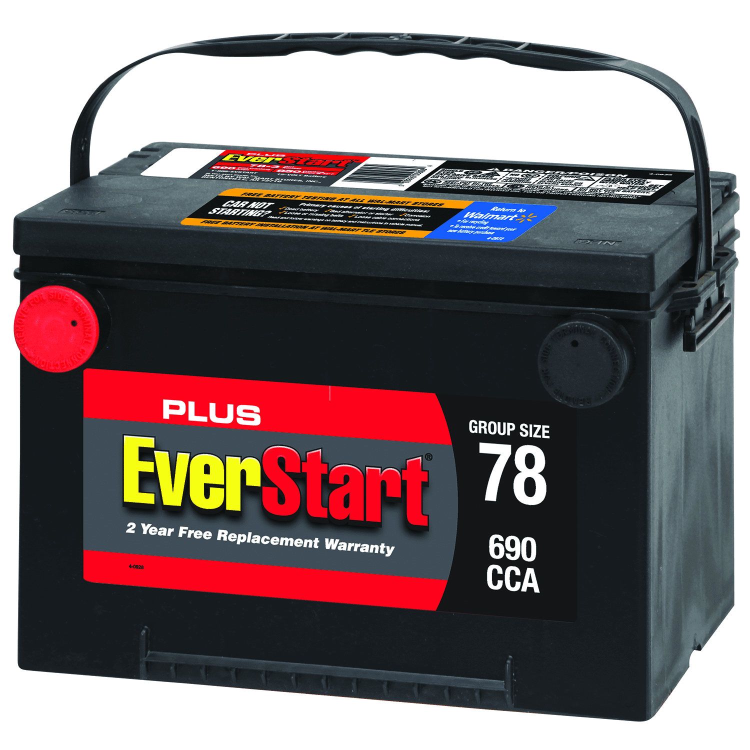 EverStart Plus Lead Acid Automotive Battery, Group 78