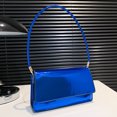 thumbnail image 4 of Bolsa De Hombro Bolso vagabundo para mujer PU Láser Brillo Axila Bolso Solapa para regalo de cumpleaños (Azul) Likrtyny Para Estrenar, 4 of 9