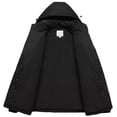 thumbnail image 3 of Chrisuno Jackets for Men Big and Tall Coats Winter Long Parka Men's Jacket Thicken Warm Waterproof Hooded Snow Coat Black 6X, 3 of 5