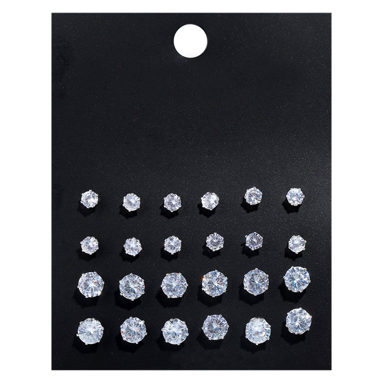 300 Pieces Stud Earring Kit Include 100pcs 12 mm Stainless Steel