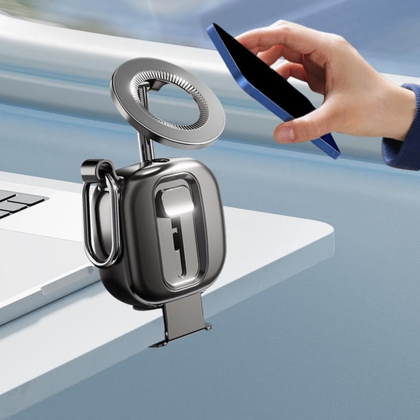 Soporte para teléfono para viajes en avión, fácil de usar, portátil, para playa, vacaciones, cruceros, libres, accesorios esenciales de viaje. Negro