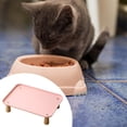 thumbnail image 5 of Fzaqwen Raised Pet Feeder Stand Pet Food Feeding Station Cat Bowl Stand Pet Supplies Pink, 5 of 8