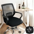 thumbnail image 3 of Stretchy Office Chair Seat Cover, XL Size in Black or Khaki, Washable Fleece Cushion Protector, 3 of 6