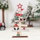 thumbnail image 4 of Adornos de madera, decoraciones navideñas, centro de mesa navideño, muñeco de nieve de madera, Papá Noel, decoraciones de mesa navideñas, adecuados para fiestas, decoración de interiores, decoraciones, 4 of 6