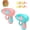 2pcsB, variant on Cat Toy Propeller Launcher, Cat Fetch Toy with Colorful Flying Propellers Set, cat Toy Propeller Launcher with 4pcs UFOs Without Lights/1pcs Light-Up UFOs Spinning Tops (Pink)