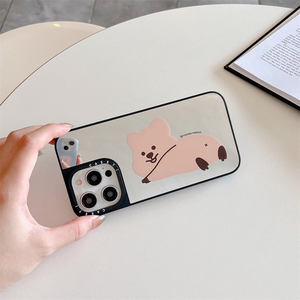Dinotaeng CASETiFY Espejo Funda Para Teléfono IPhone 11 12 13 14 Pro Max A Prueba De Golpes Para 13 12