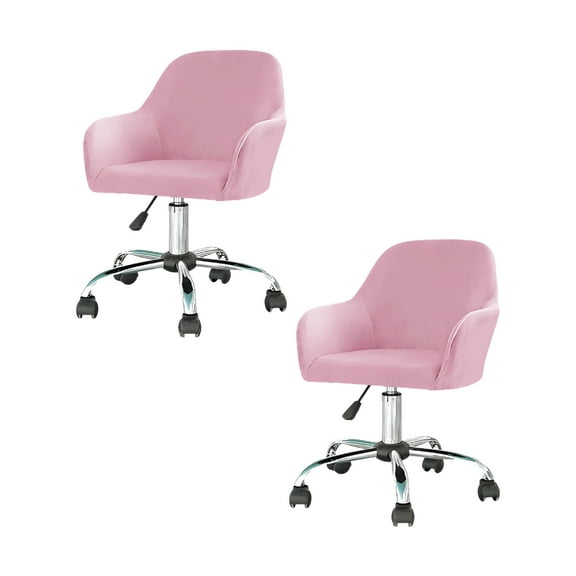 AUQ Velvet Swivel Armrest Curved Back Cover,Home Office Desk Chair Covers,Stretch Wingback Dining Chair Cover Protector,for Vanity Living Room