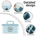 thumbnail image 6 of Brabtod Minimalist Pet Cleaning Supply Caddy, Portable 4-Section Dog & Cat Grooming Organizer & Toy Storage Bin for Brushes, Combs & Pet Supplies- Blue, 6 of 7
