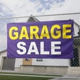 thumbnail image 2 of Garage Sale Banner 13 oz Heavy Duty Vinyl Garage Sale Sign Garage Offer Banner Retail Store Home Shop Business Sign - Outdoor & Indoor - Single-Sided with Metal Grommets (1.5x5 ft, Pu & Ye & Wh), 2 of 6