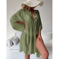 thumbnail image 3 of Swimsuit Cover Up for Women Plus Size Button Up Shirts Chiffon Kimono Cardigan Casual Beach Cover Ups Shermie, 3 of 6