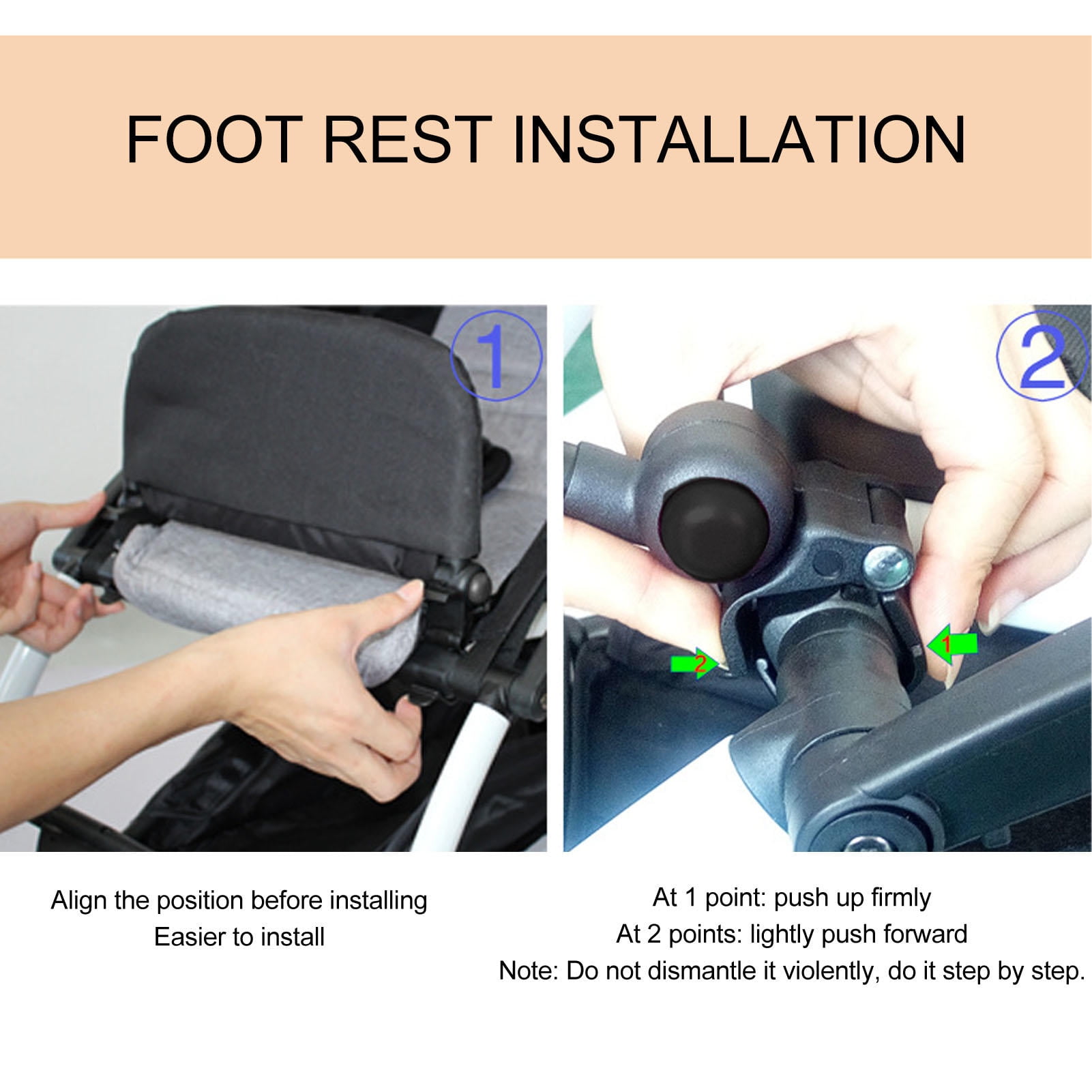 LAZIOEGR Baby Stroller Leg Rest Extension Pedal – Comfortable Footboard for Toddlers, Lightweight & Durable