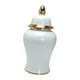 thumbnail image 5 of Jarrón de porcelana para almacenamiento, florero de cerámica clásico con tapa, tarro de templo europeo Pequeño, 5 of 9