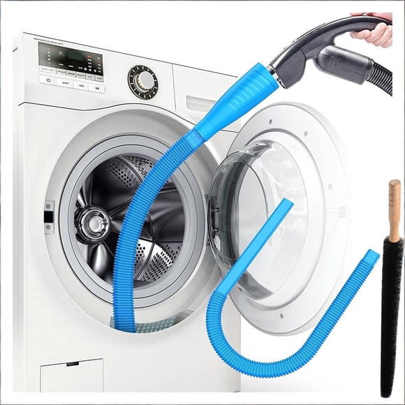 Universal Accessoire d'Aspirateur à Charpie pour Sécheuse (avec Brosse), Trousse de Nettoyage de Bouche d'Aération de Sécheuse Accessoire d'Aspirateur, Vent Pro Sécuritaire pour Sécheuse, Enlève-Charpie Rapidement, pour Tous les Aspirateurs